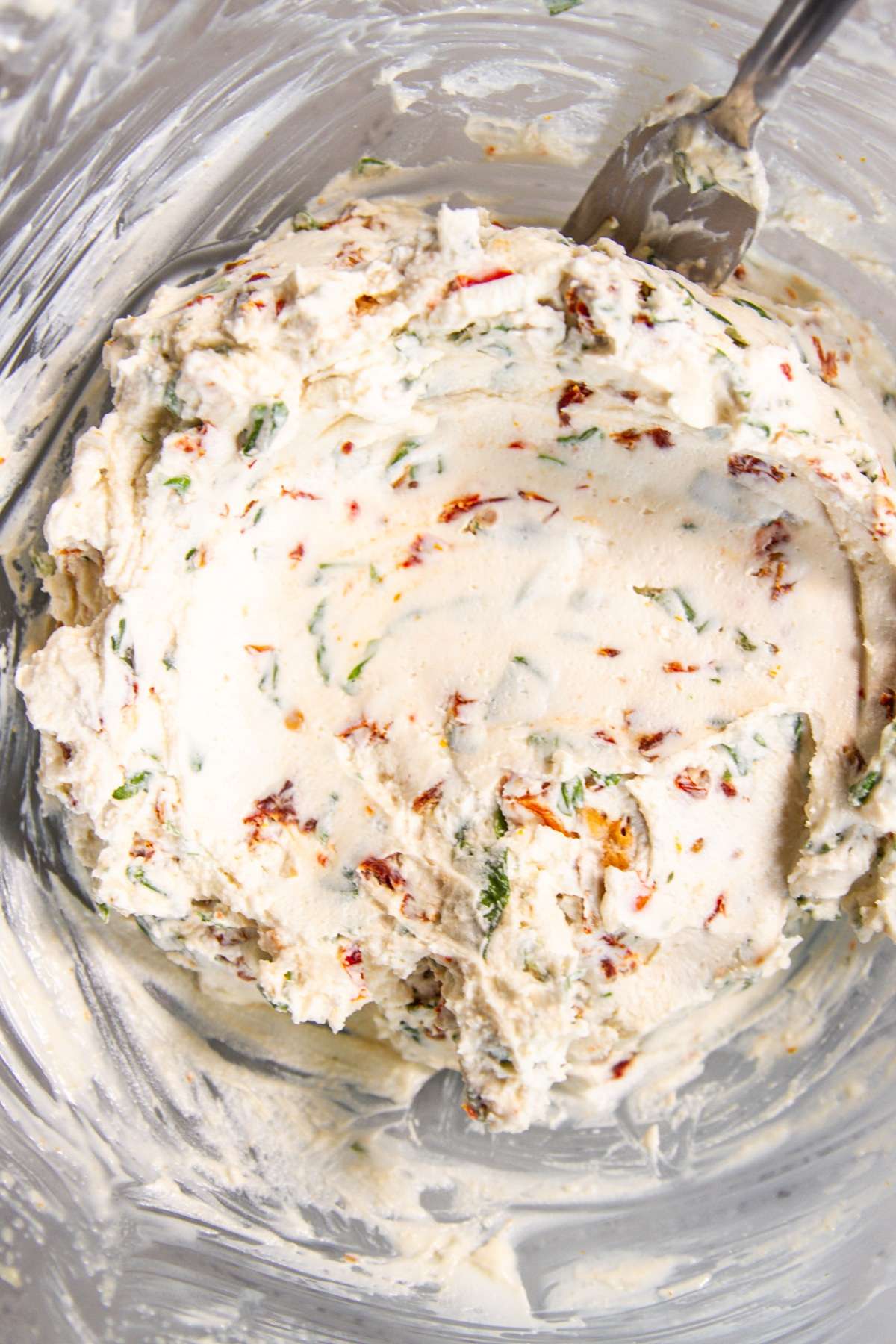 5 Ingredient Goat Cheese Spread with Sundried Tomato and Basil Sweetphi