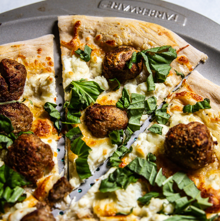 Meatball Pizza with ricotta and Caesar Sweetphi