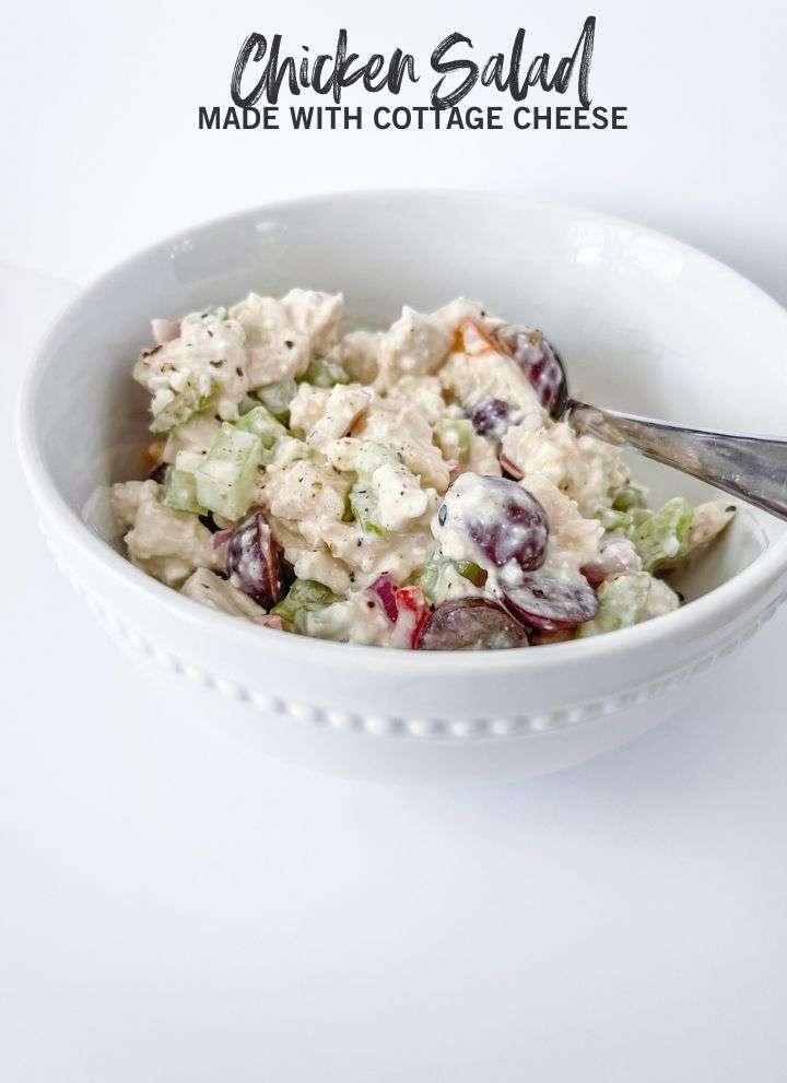 Chicken Salad Made with Cottage Cheese Sweetphi