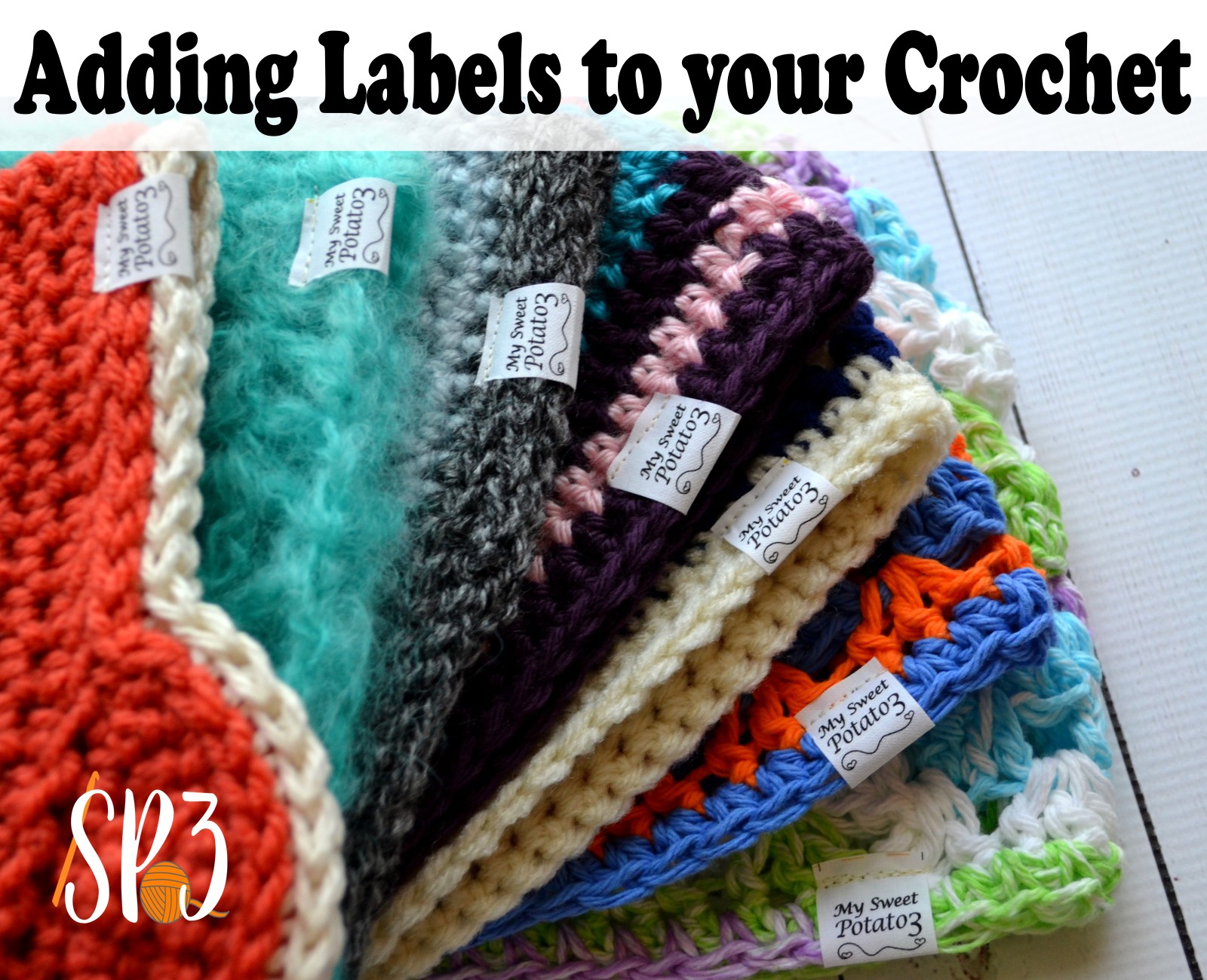 Adding Fabric Labels to your Crochet Items Sweet Potato 3