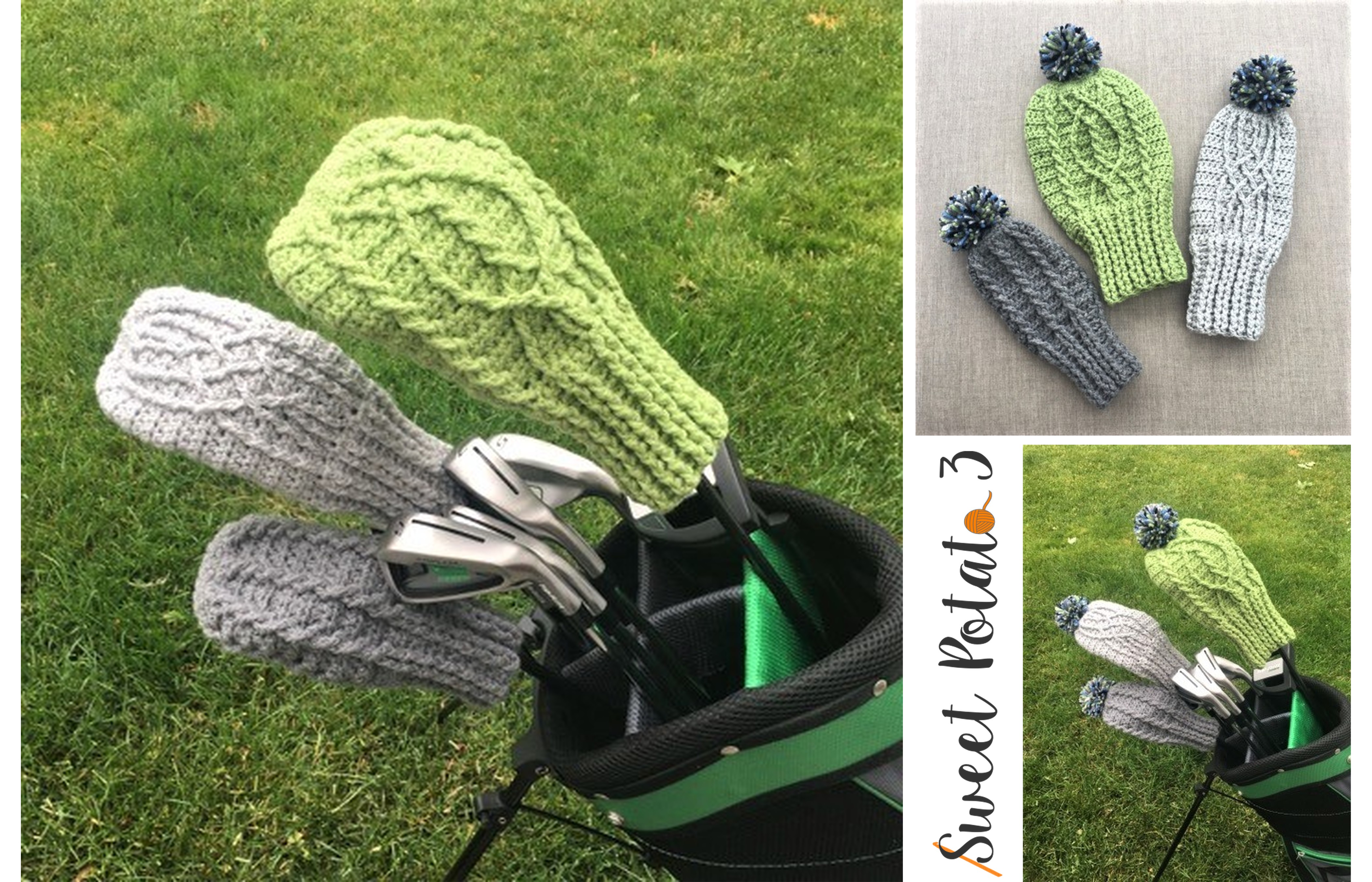 Cable Golf Club Cover Crochet Pattern Sweet Potato 3