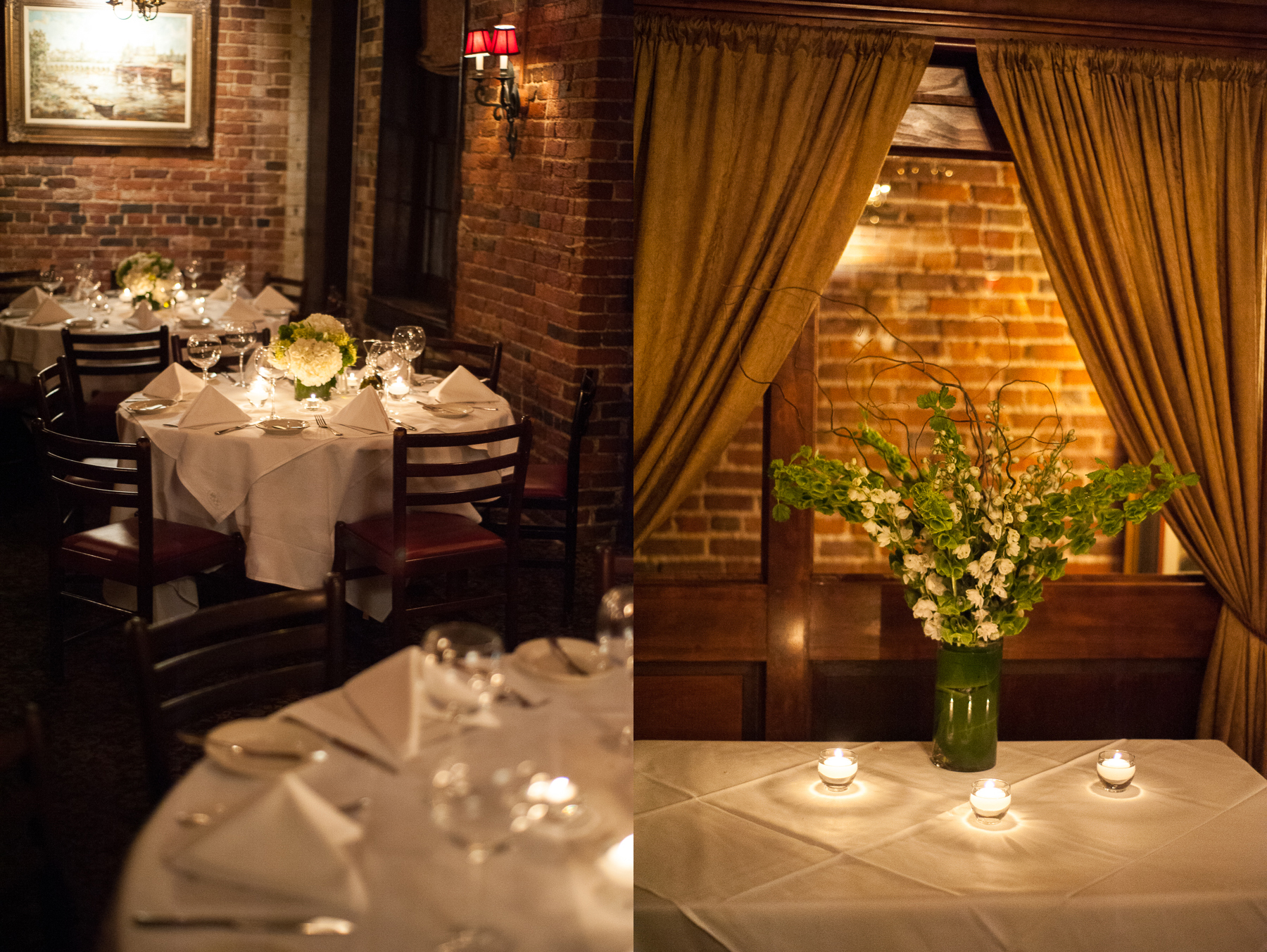 Event Flowers Rehearsal Dinner Flowers at Landini Brothers Restaurant