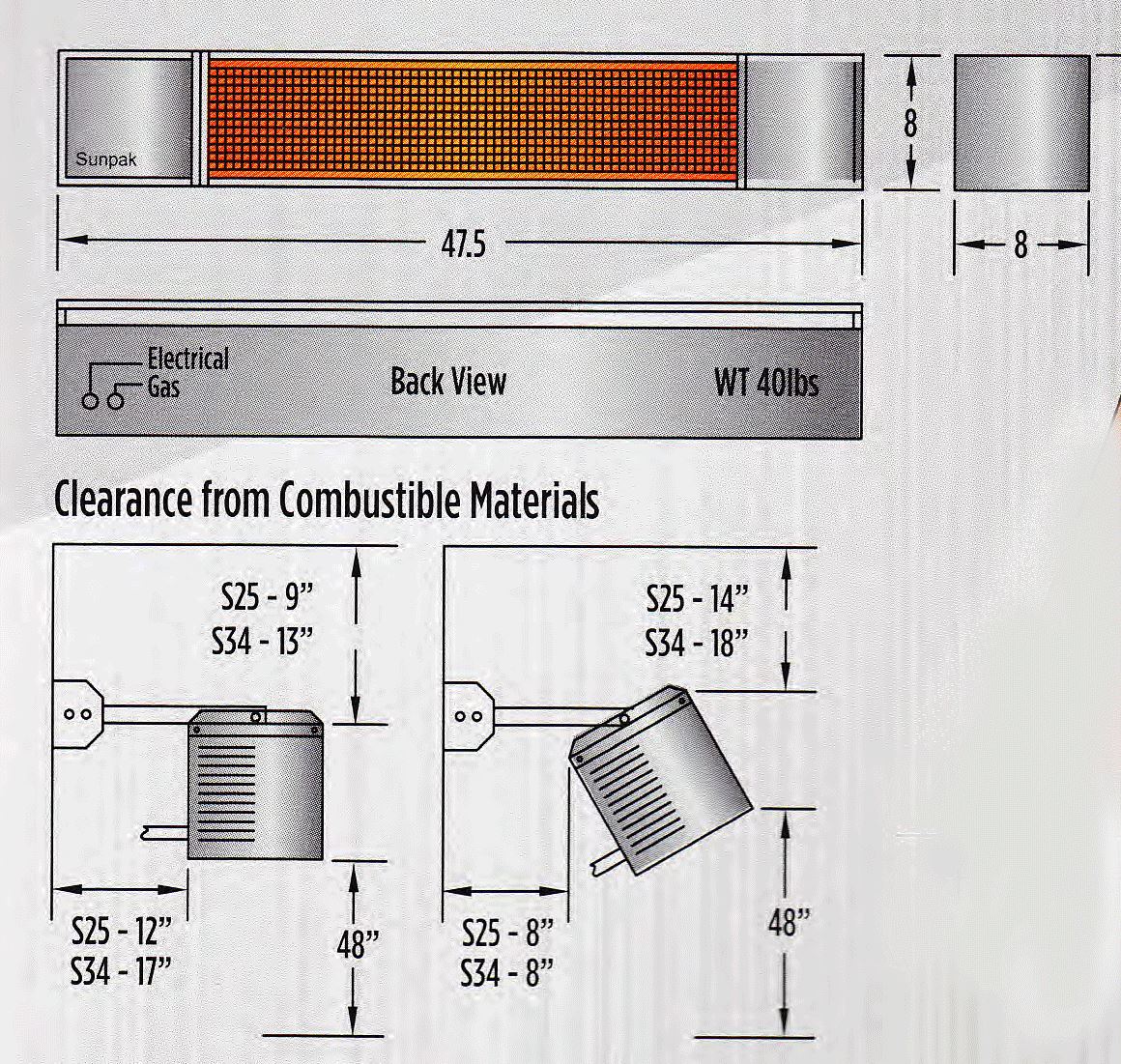 Sunpak S34TSH Outdoor Infrared Patio Heaters Infrared Dynamics Sweets