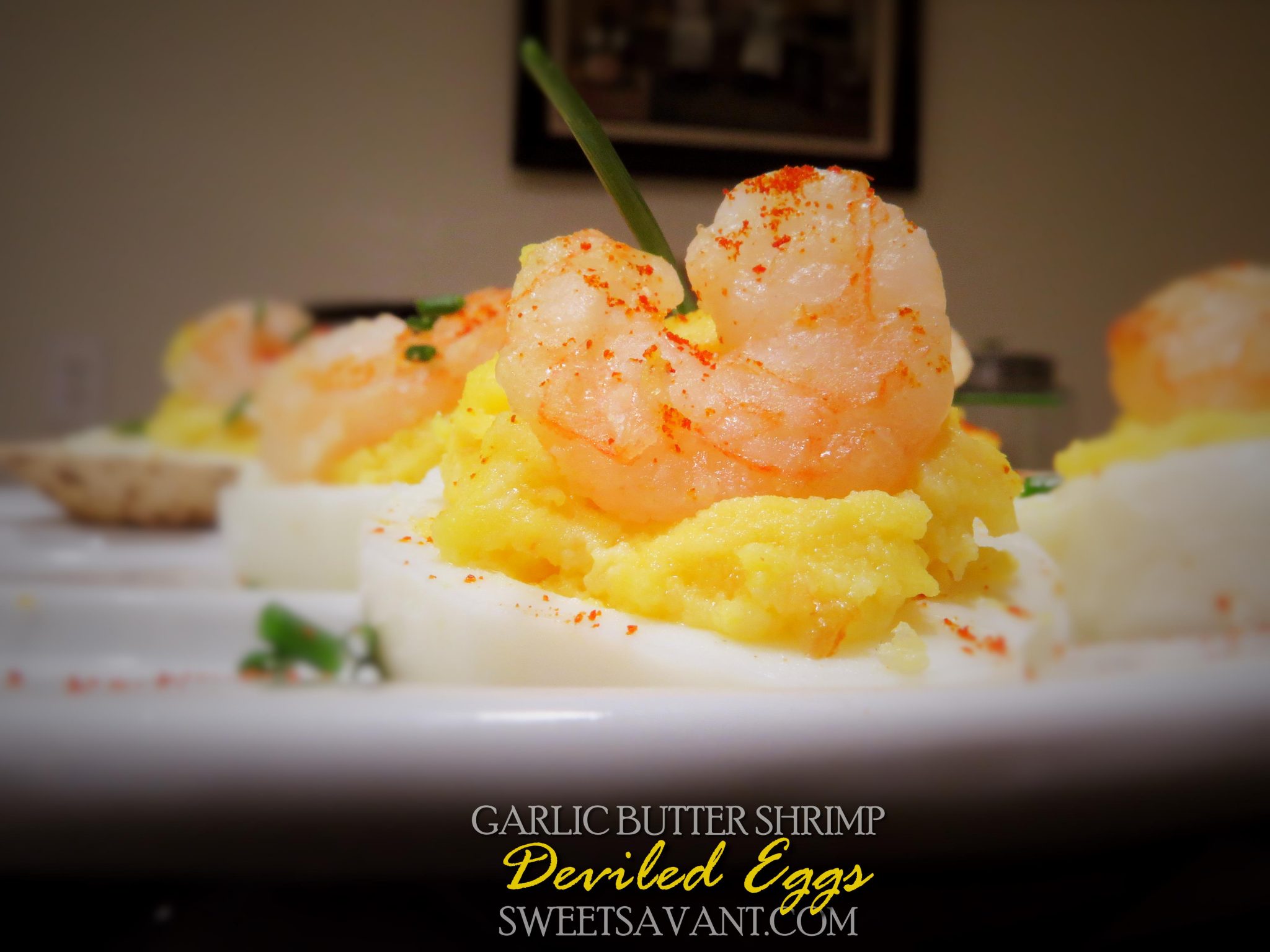 Garlic Butter Shrimp Deviled Eggs Sweet Savant
