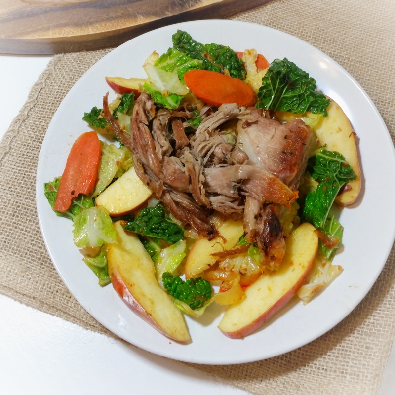 Slow cooked pork with cabbage, ginger and apples Sweet Savant