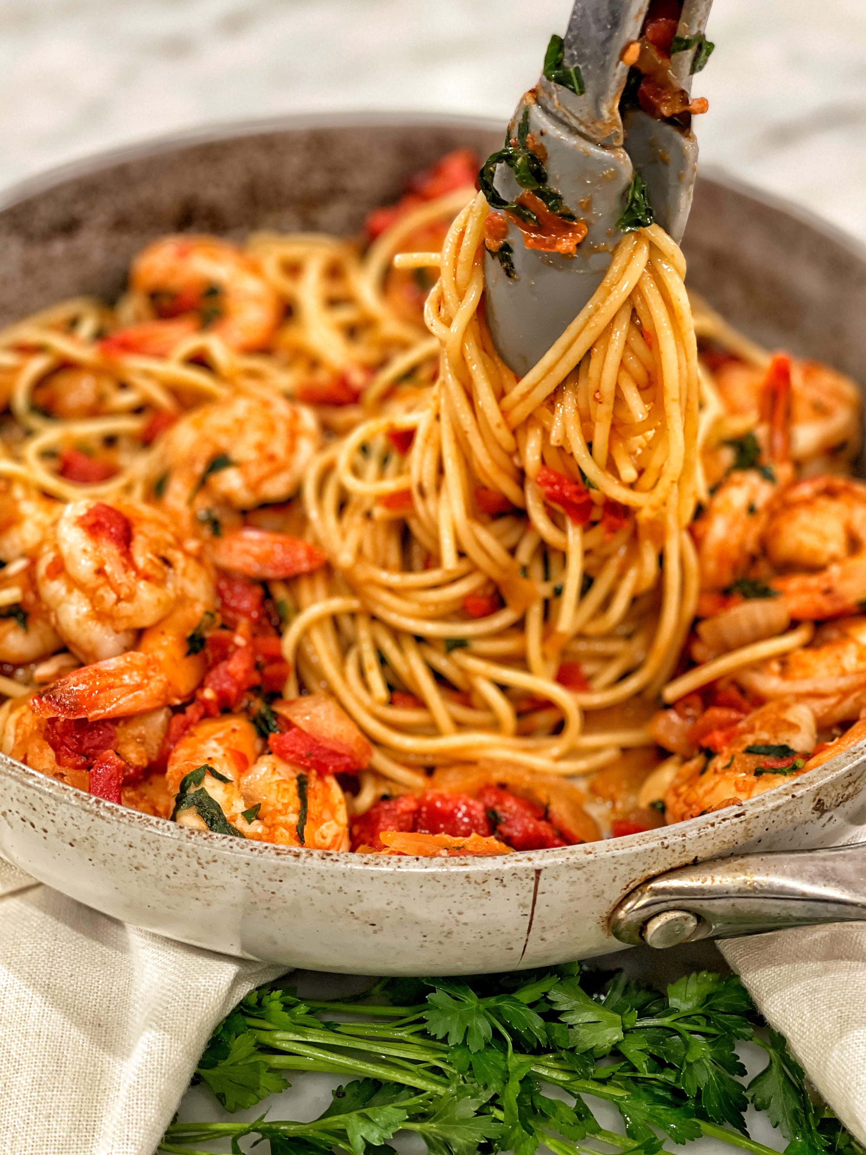 Shrimp Fra Diavolo with Spaghetti Sweet Savory and Steph