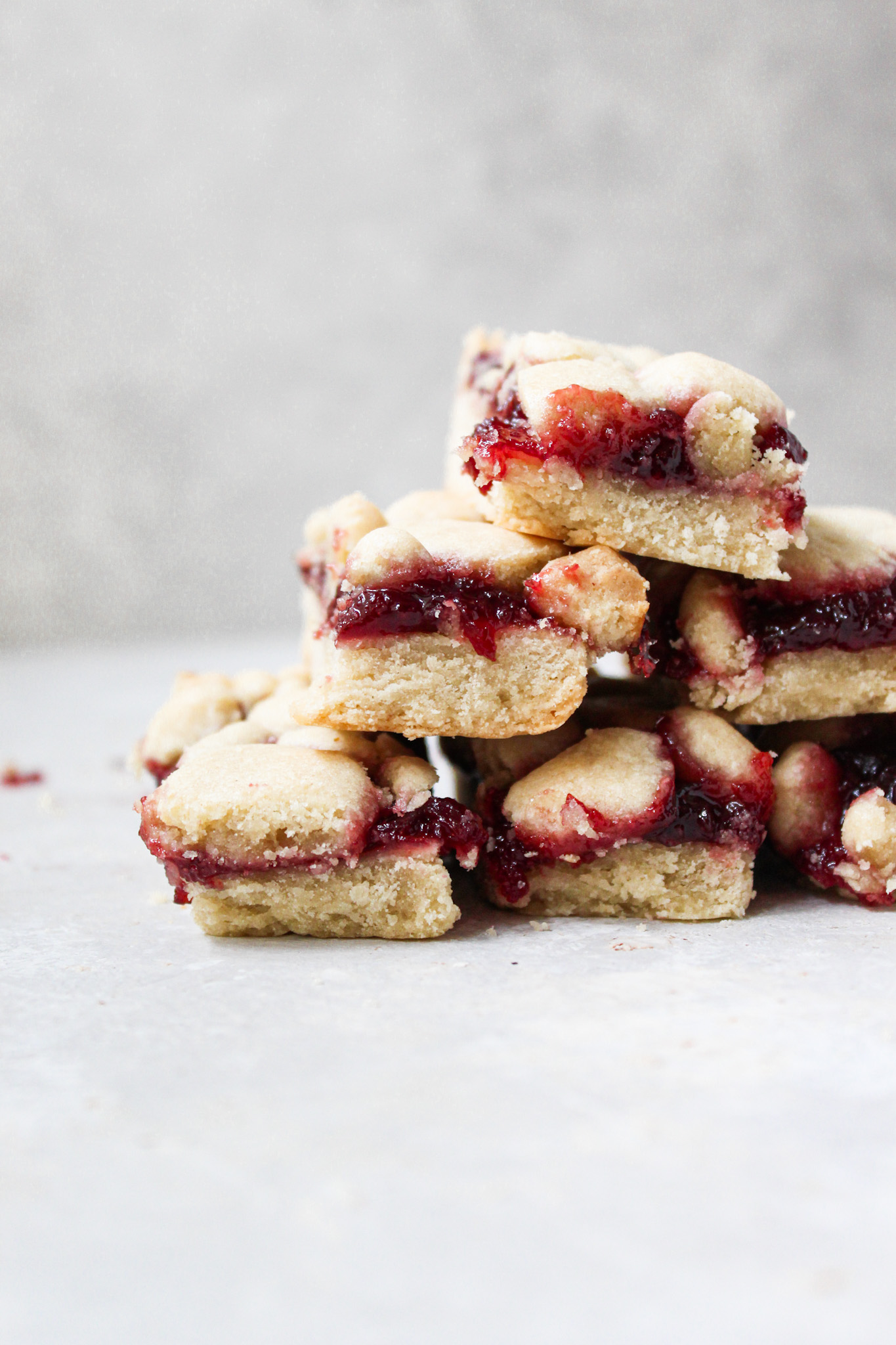 Raspberry Jam Shortbread Bars Sweets by Elise
