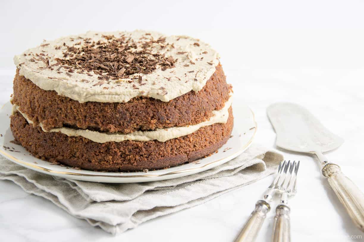 Soft Moist Chocolate & Coffee Cake Gluten free * Vegan