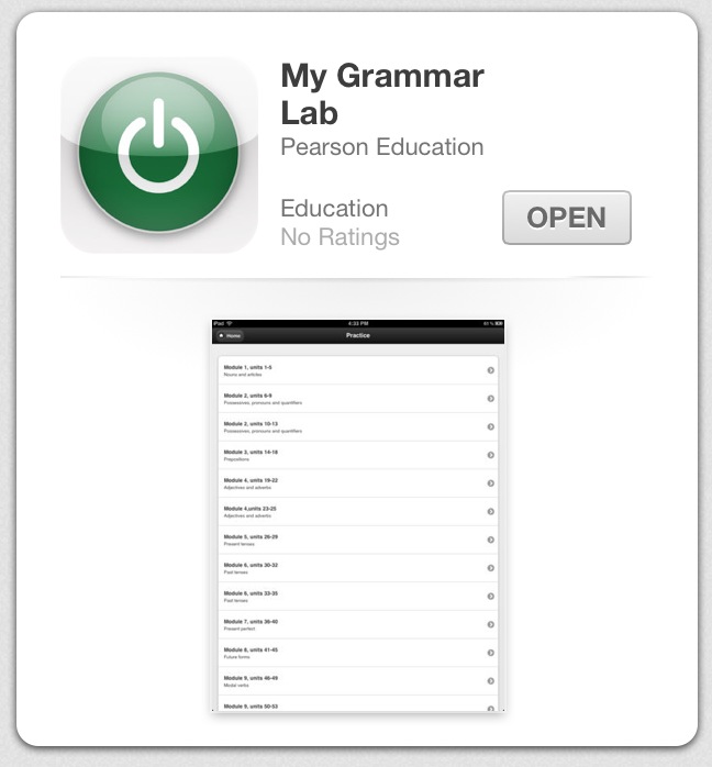 App My Grammar Lab Sweet Level 1 Writing