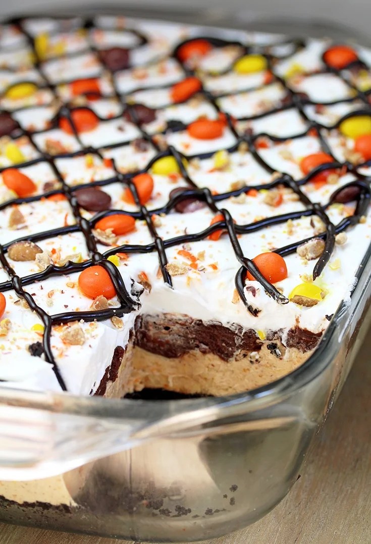 Reese‘s Pieces Peanut Butter Chocolate Lasagna Sweet Spicy Kitchen