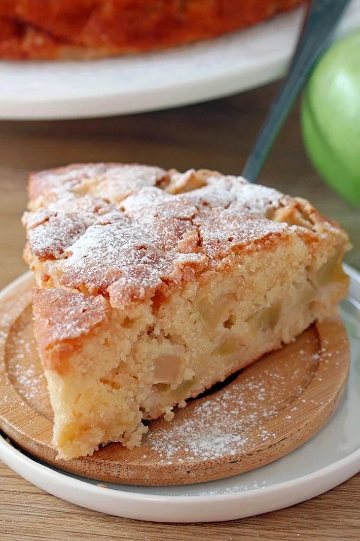 French Apple Cake Soft And Moist Cake With Rum And Pieces Of Juicy Apples