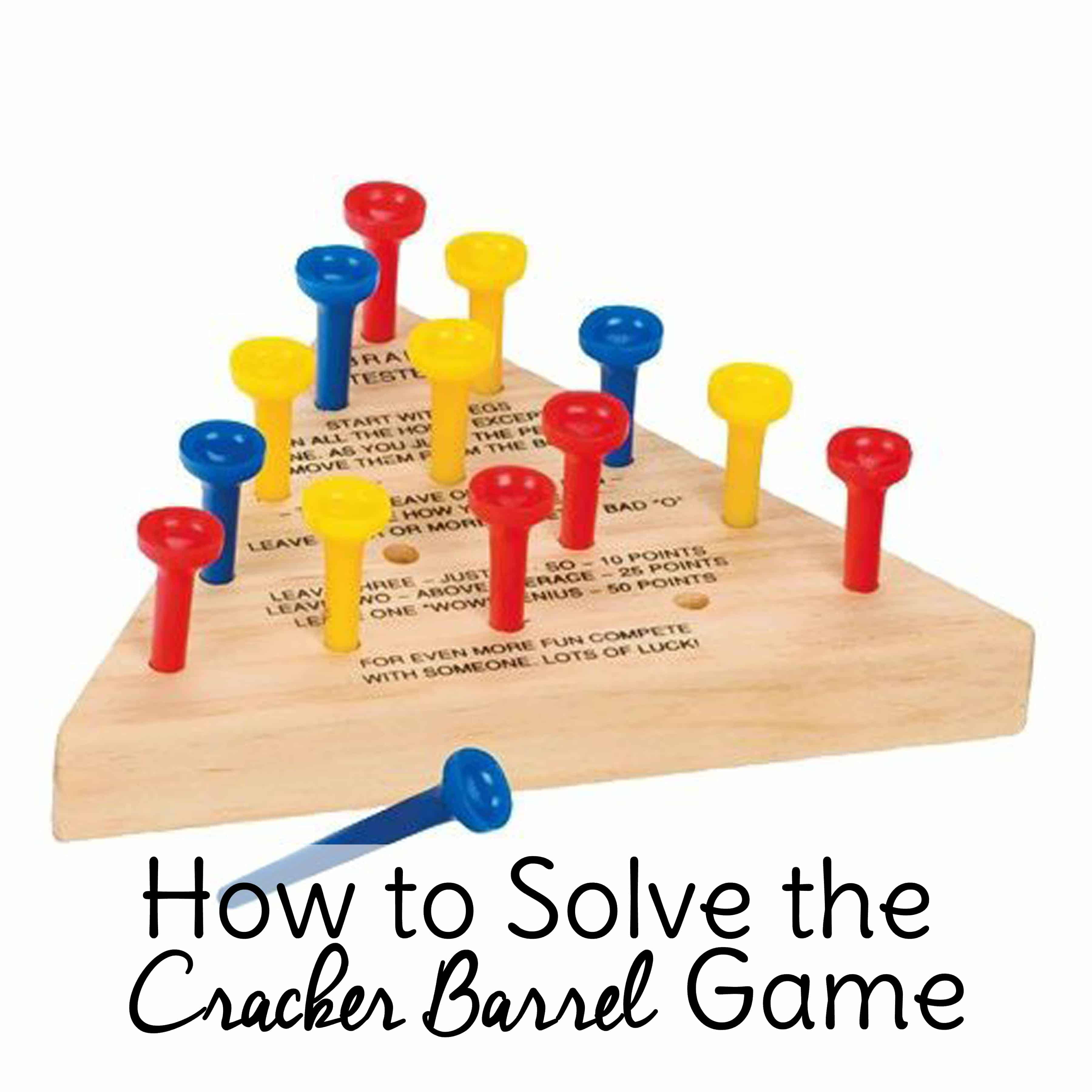 Cracker Barrel Peg Game Solution Beat this Triangle Peg Game!