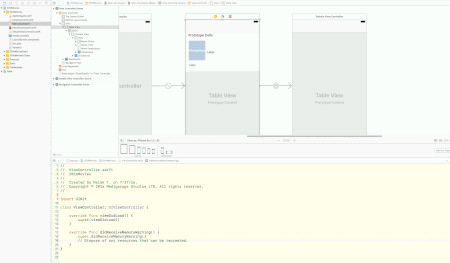 Hook up a UITableView to the code in Storyboard