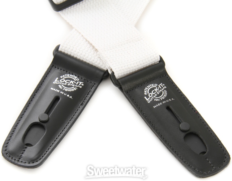 LockIt Straps LIS 014 C2WHT Guitar Strap White