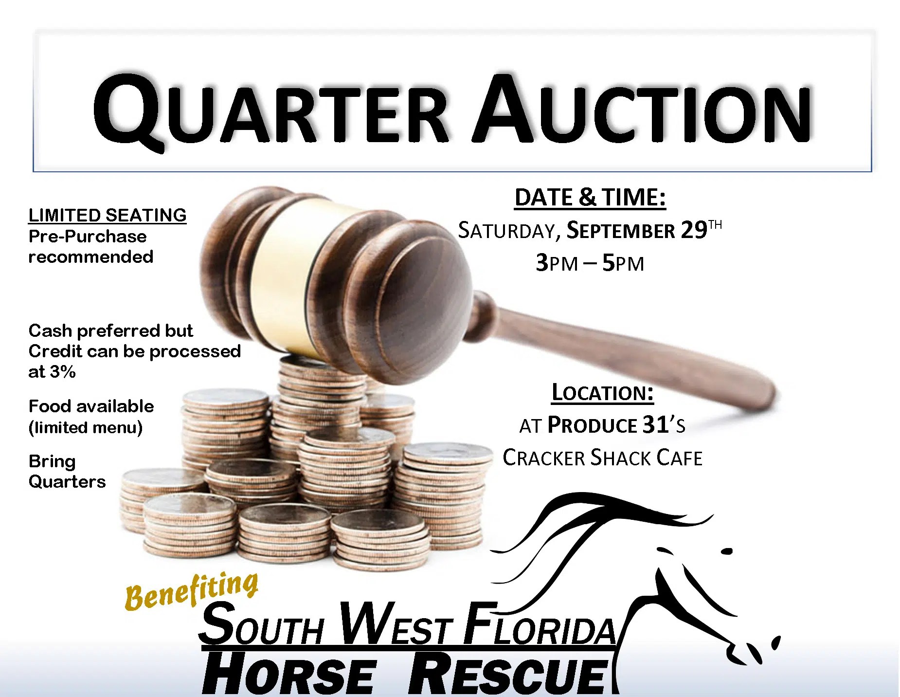 Quarter Auction 1809 South West Florida Horse Rescue, Inc.