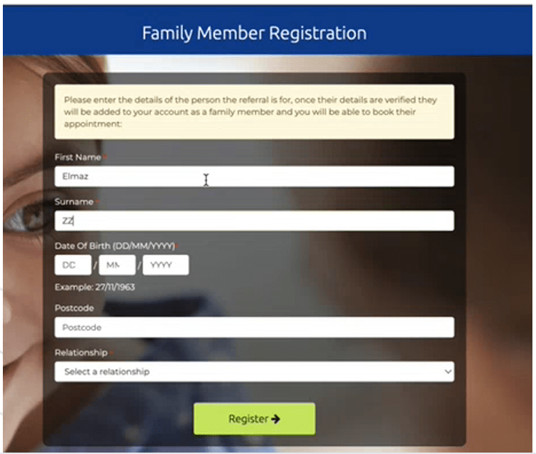How To Register A Family Member / Verify A Family Member For XRay