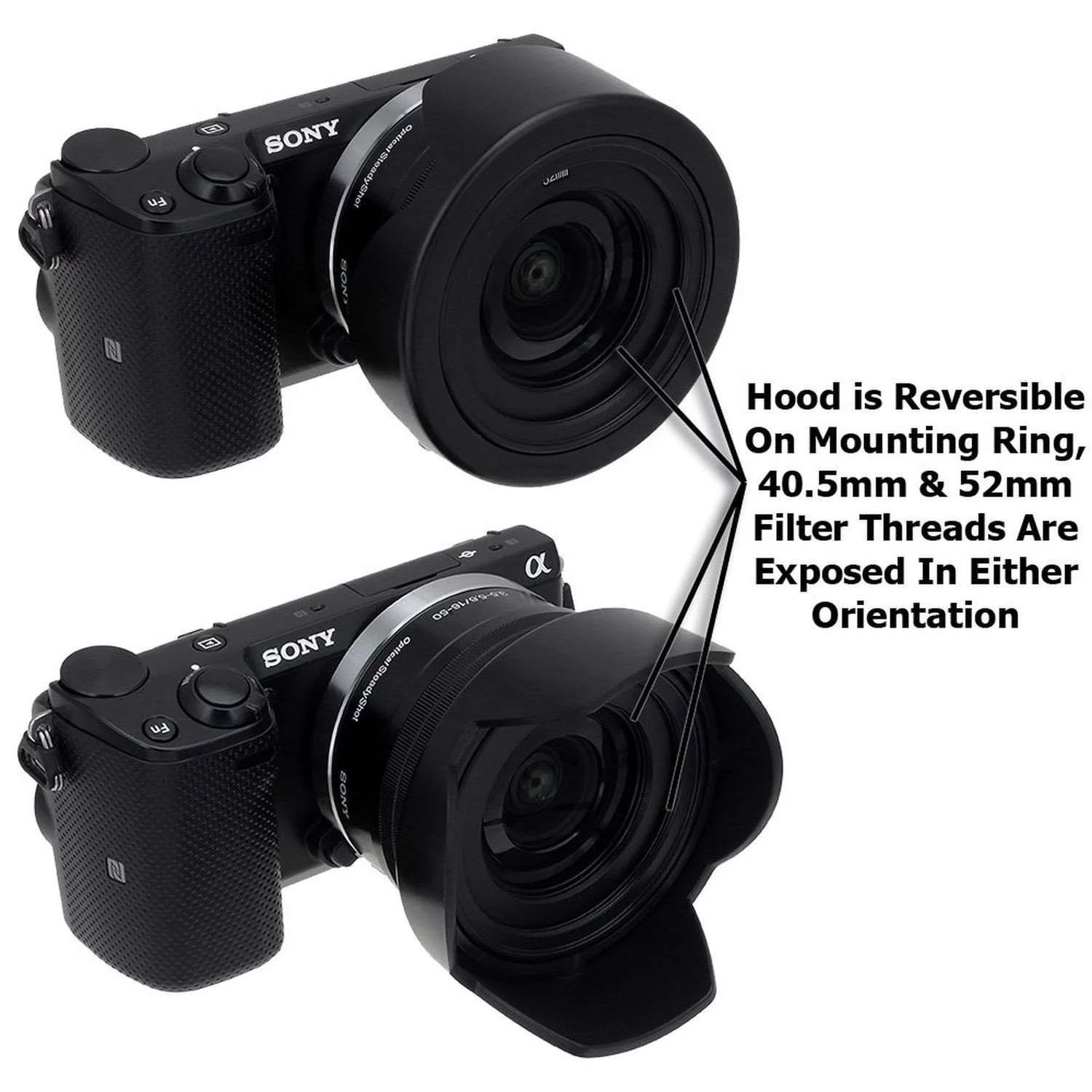 Fotodiox Reversible Lens Hood Kit For Sony E Pz 1650Mm F3