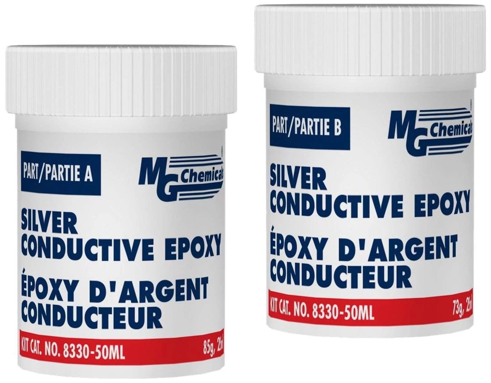 Mg Chemicals 833050Ml Silvery Grey Silver Conductive Epoxy Adhesive