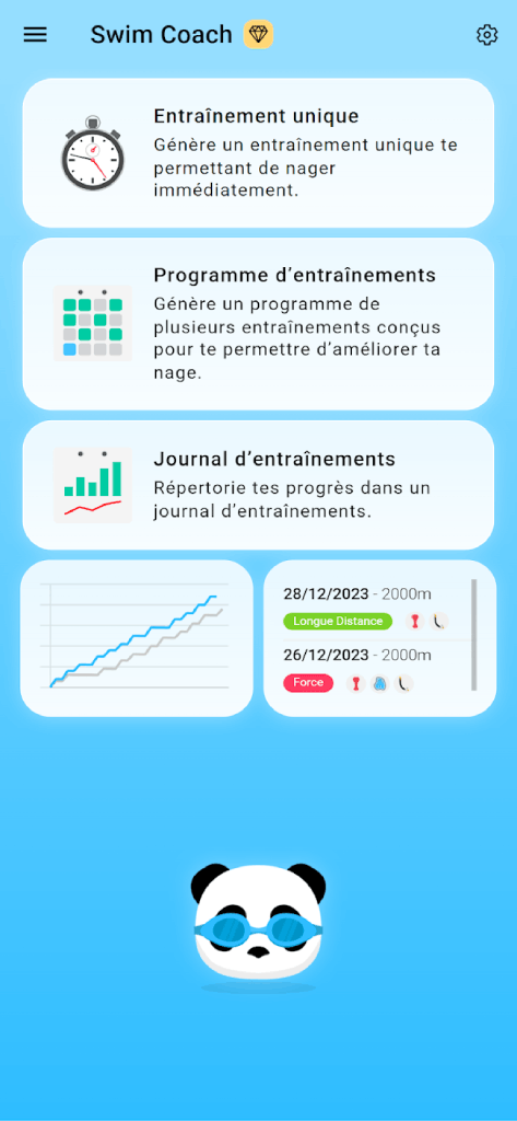 Swim Coach App Entraînements Intelligents pour la Natation et le