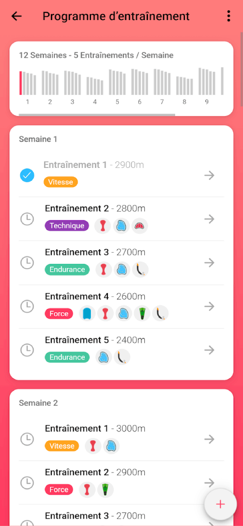 Swim Coach App Entraînements Intelligents pour la Natation et le