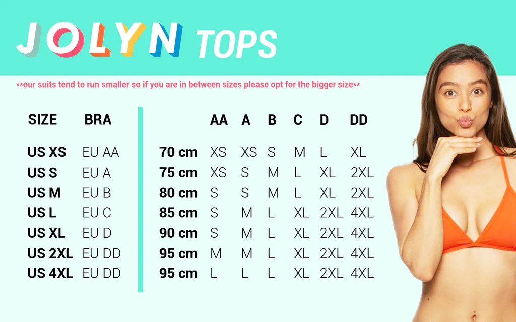 Jolyn Swimwear Size Chart | Swimouest