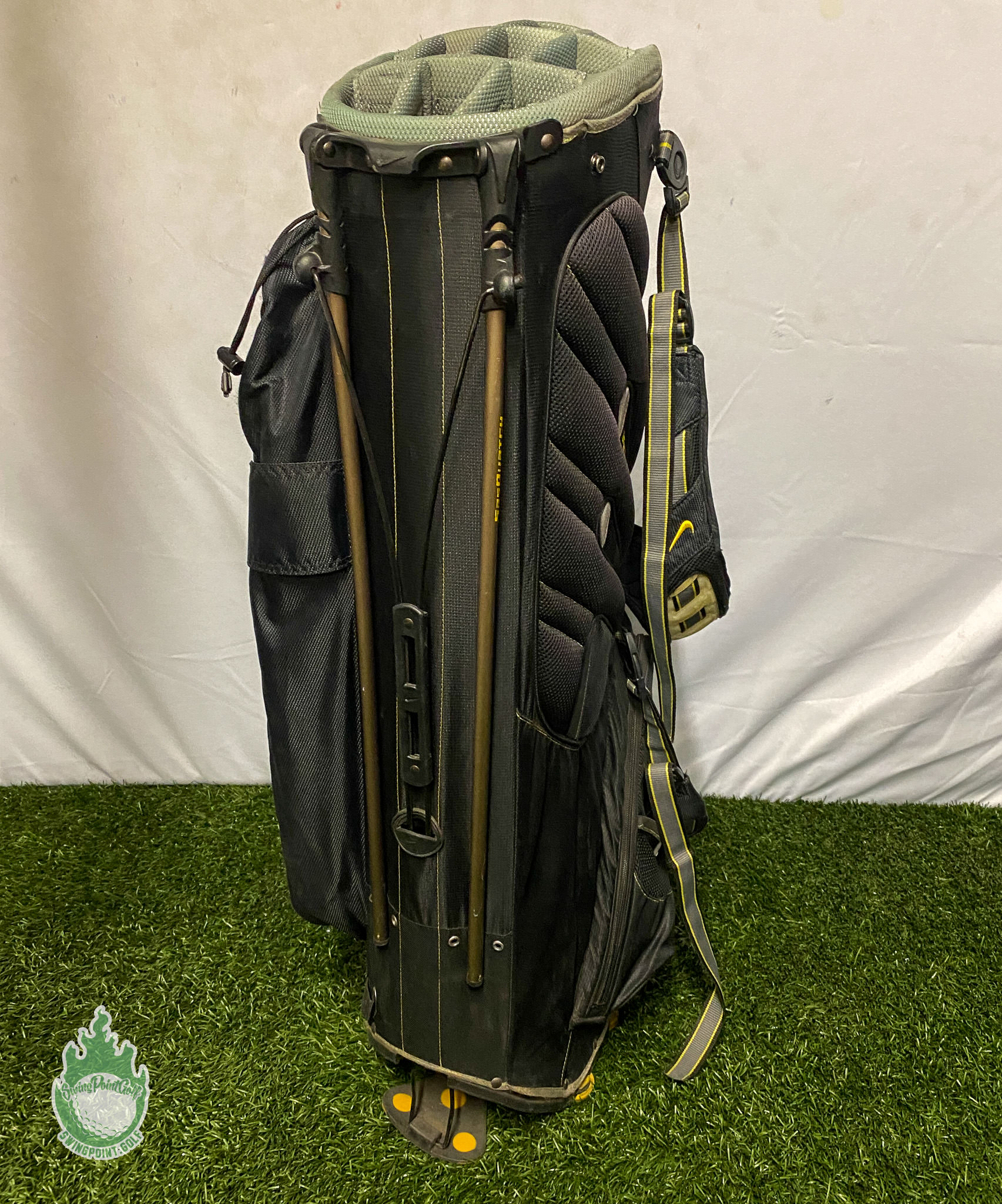 Used Black/Yellow Nike Sasquatch Golf Stand Bag 14Way With Strap