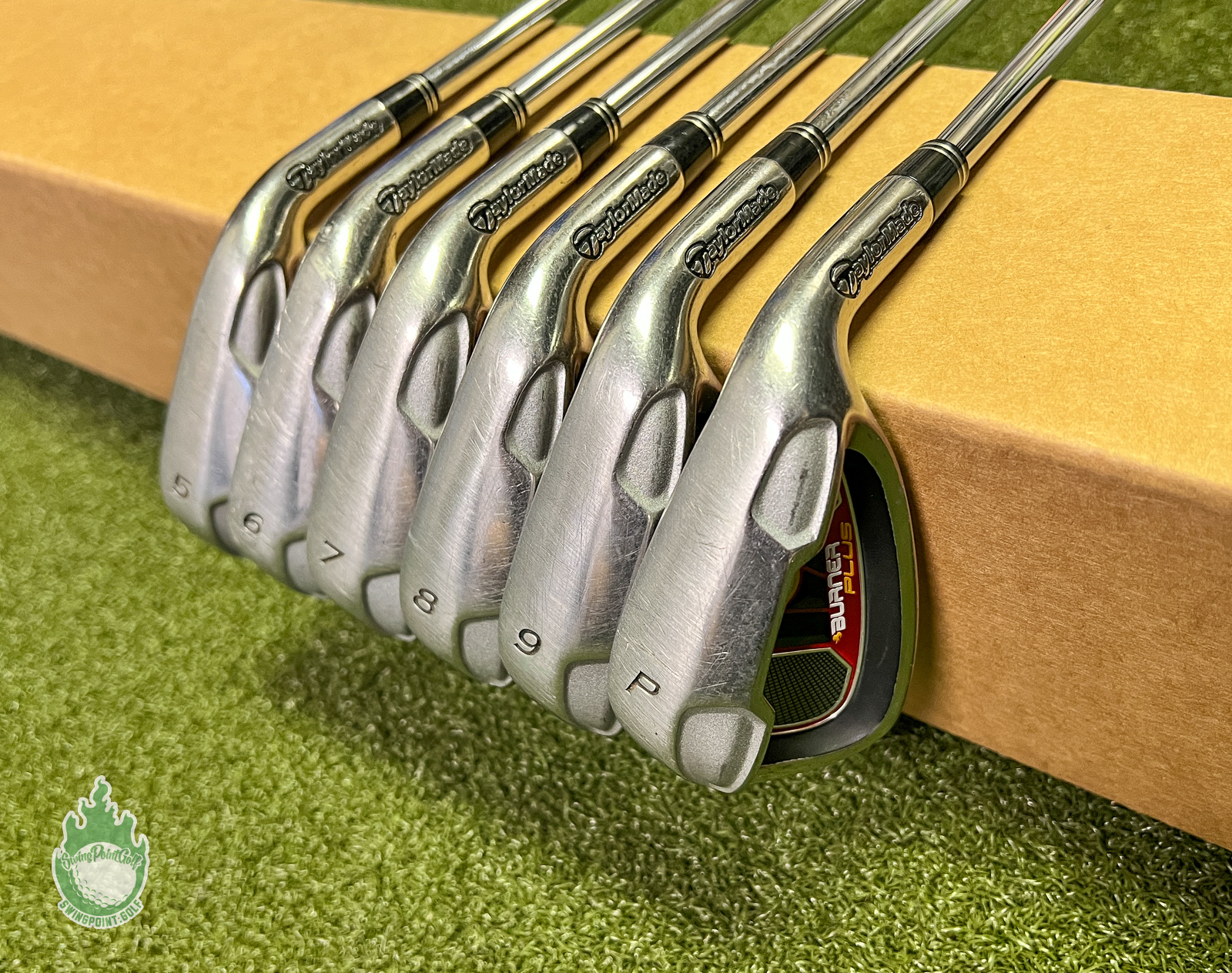 Used RH TaylorMade Burner Plus Irons 5PW 85g Uniflex Steel Golf Club