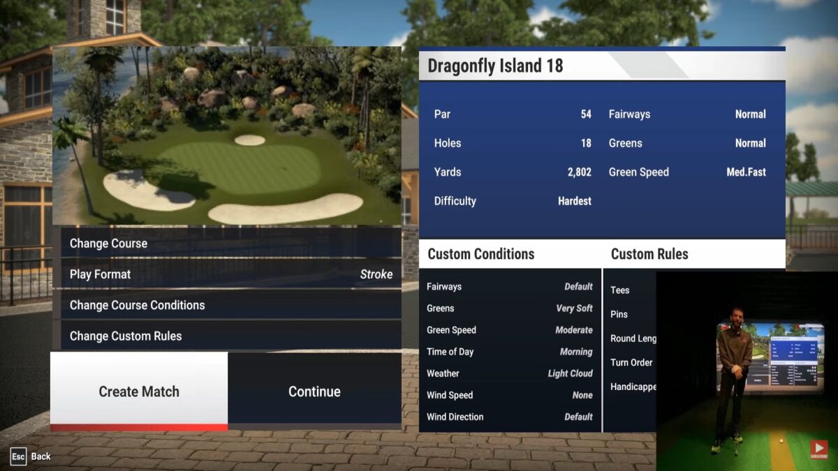 TGC 2019 Review Par 3 Dragonfly Island! Mevo+ Golf Simulator