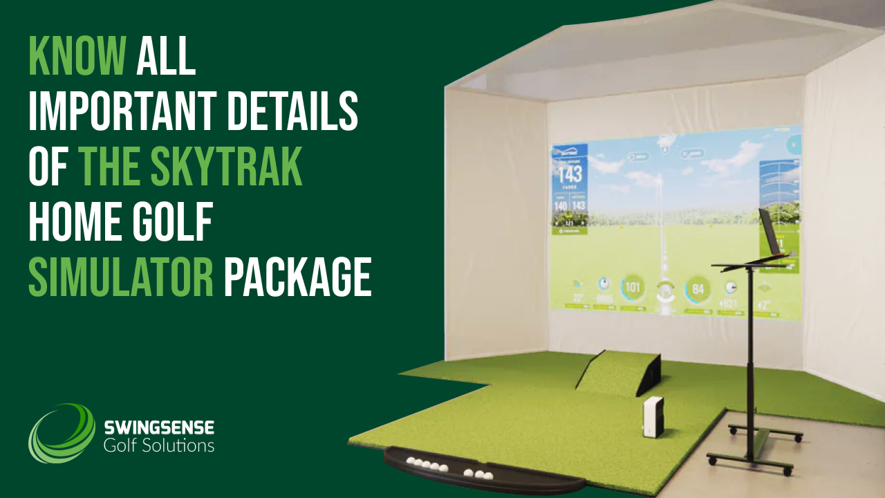 SkyTrak HomeCourse Retractable Screen Golf Simulator Package