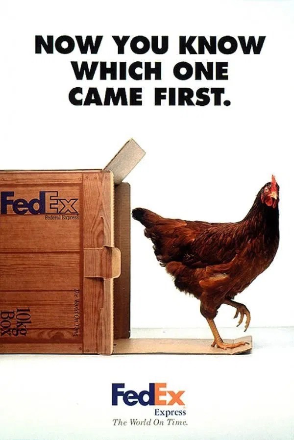 memorable vintage FedEx print ad Swipe File