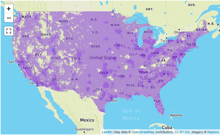Verizon Lte Home Internet Coverage Map Straight Talk Wireless Coverage Map Guide Comparison