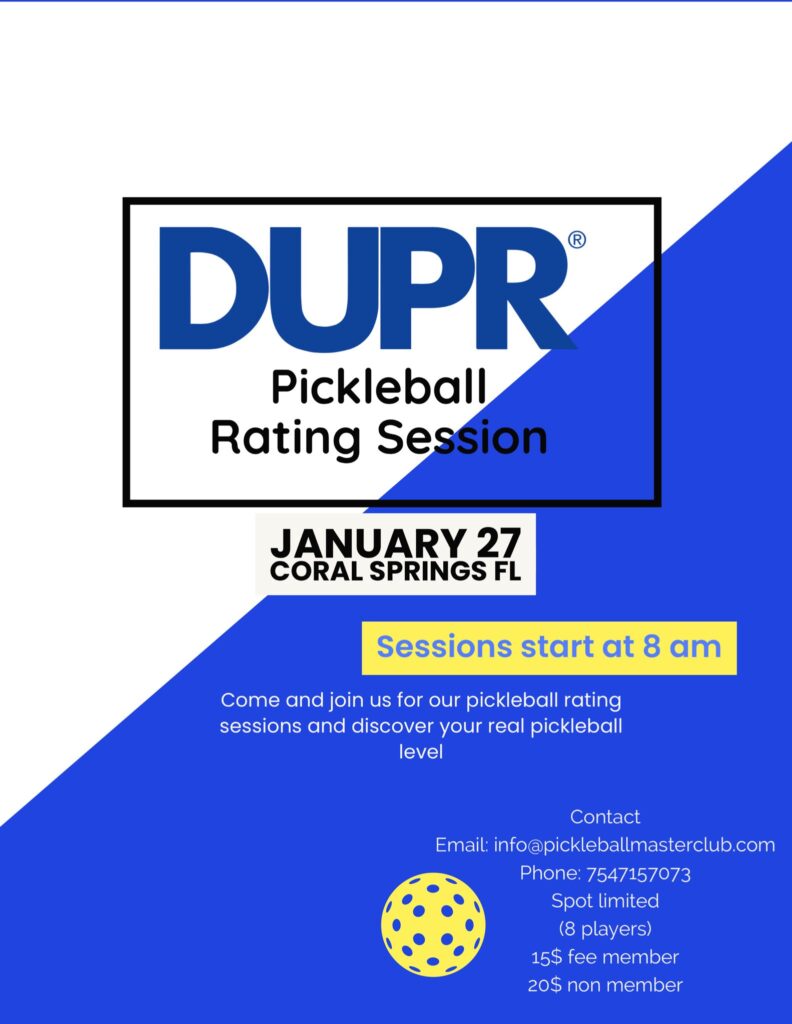 Discover Your Pickleball Skill Level DUPR Pickleball Rating Session
