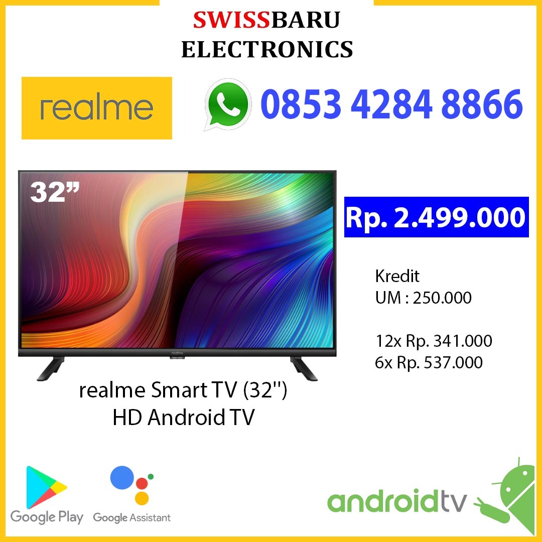 Realme Smart LED TV 32″ Swiss Baru Electronics Toko Elektronik