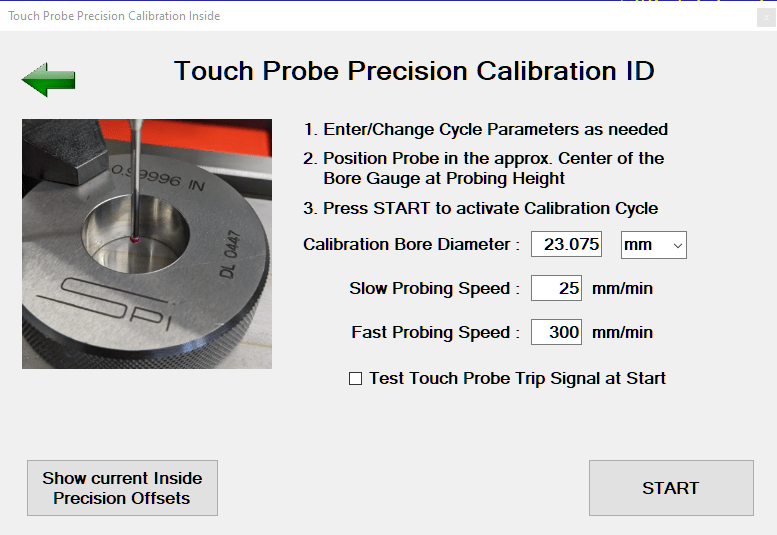 Precision Touch Probe Calibration ProbeApp for Centroid CNC12