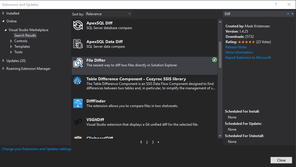 Compare folders in visual studio code dugulu
