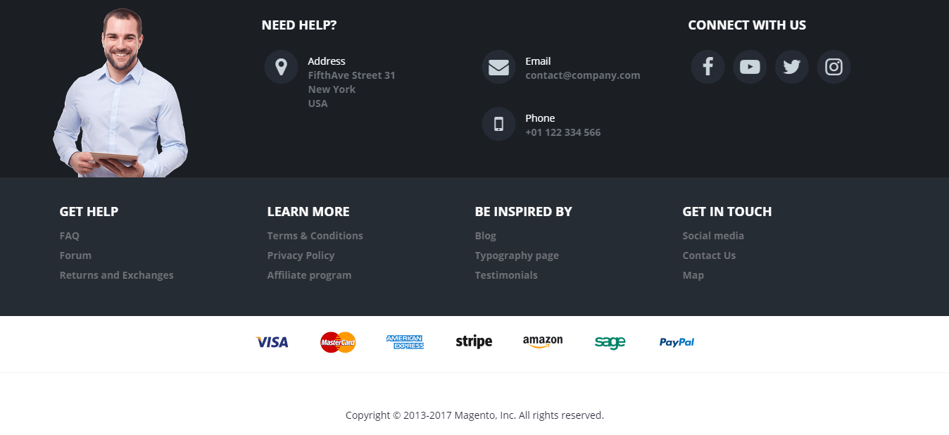 Learn how to remove Magento 2 footer links in your theme / Swiss Up