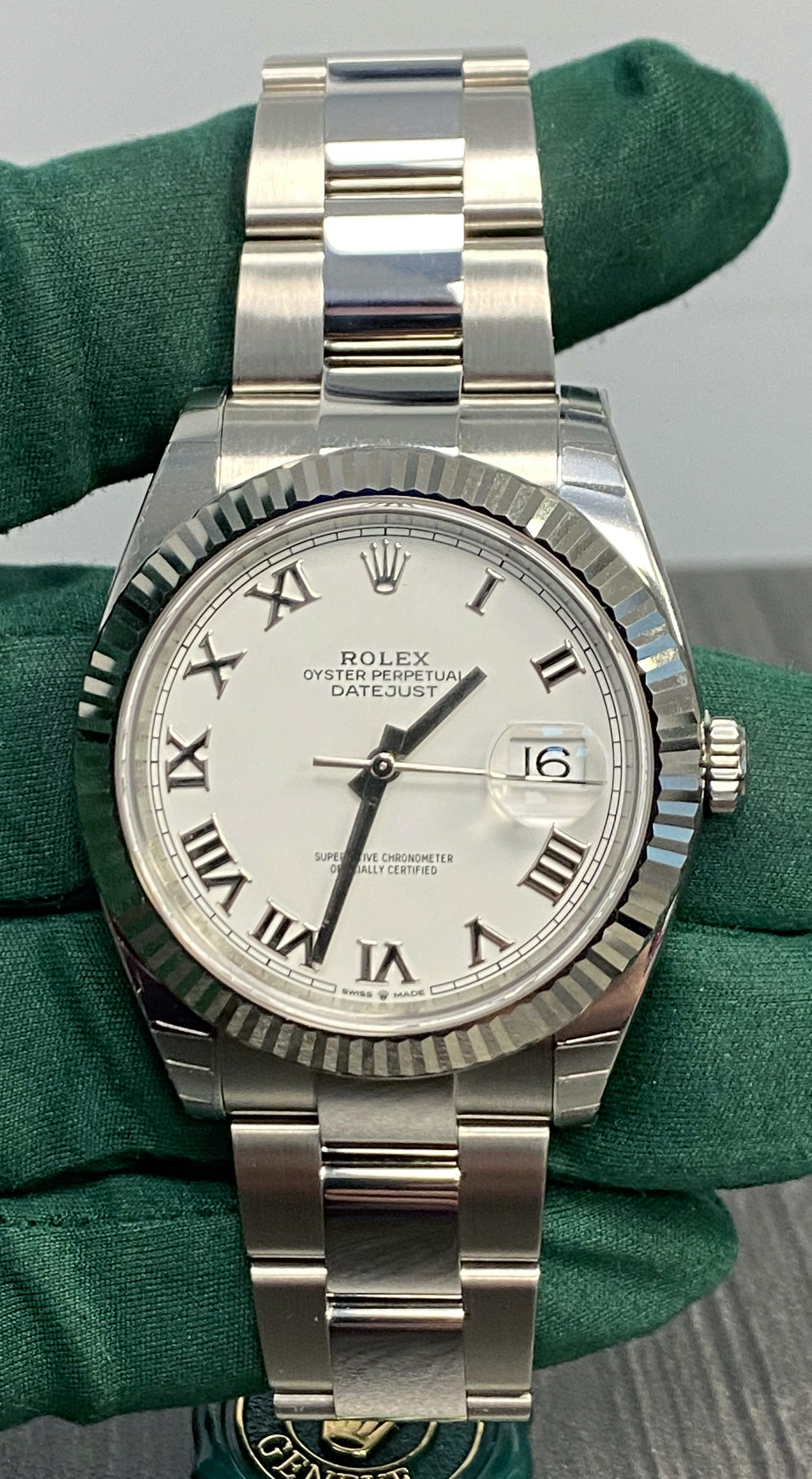 Rolex Datejust White Gold Stainless Steel 41mm Watch Swiss Watches
