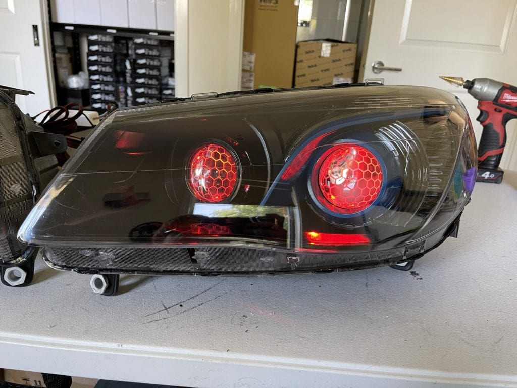 DIY VF Custom DEMON EYE Headlight Kit Switchback Lighting