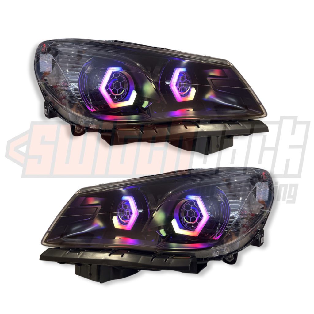 VF Commodore HEX Halo Headlights Switchback Lighting