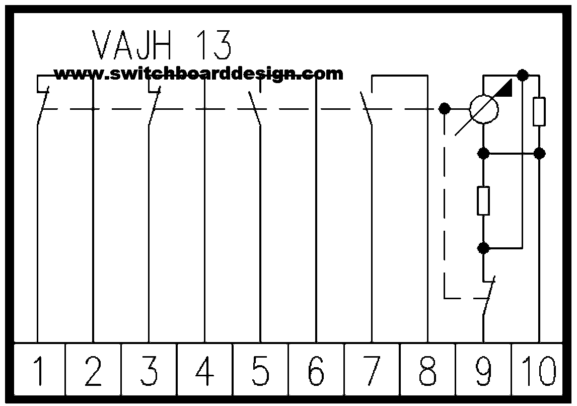 Master trip relay block VAJH13 With (2NO+2NC) Switchboard Design