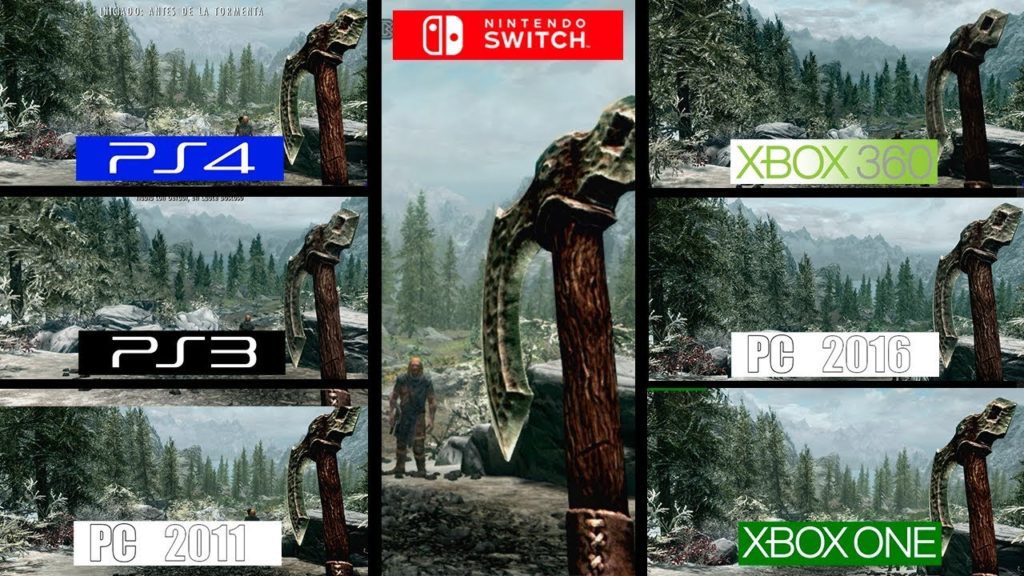 The Elder Scrolls V Skyrim sur Switch vidéo comparative Switch VS PS4