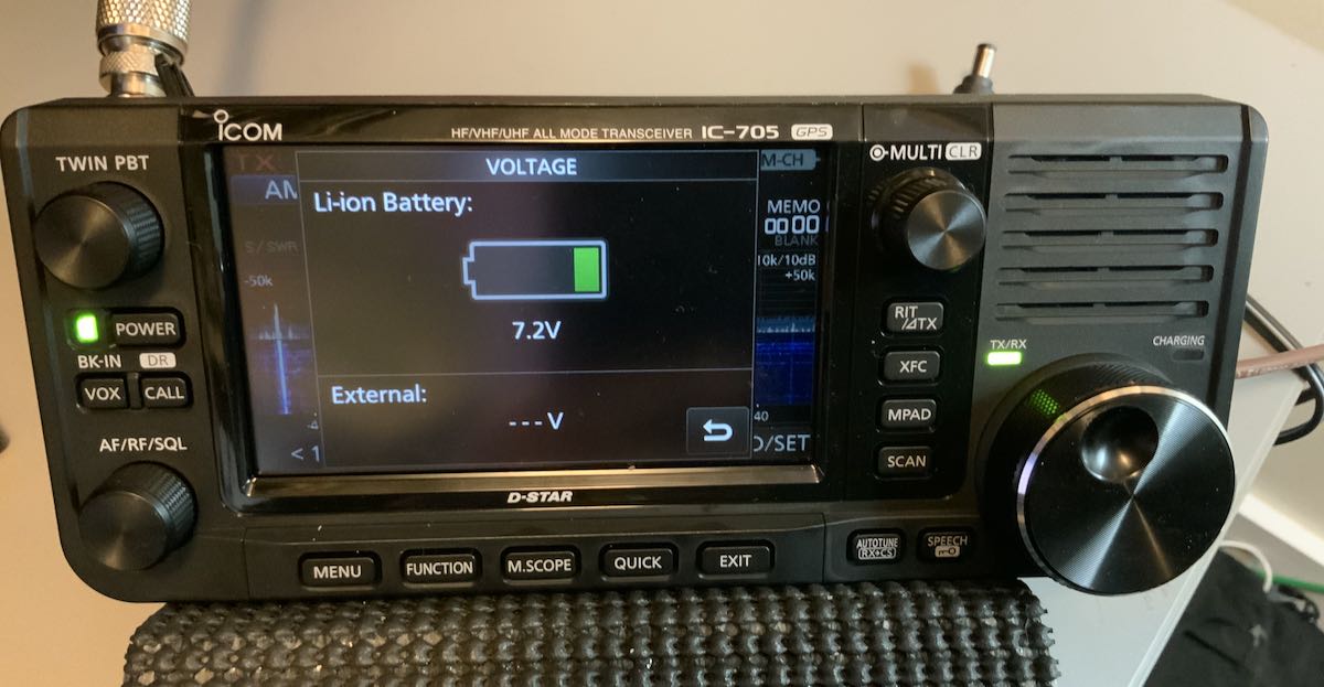 IC705 Let’s see how long it’ll receive with supplied BP272 Li