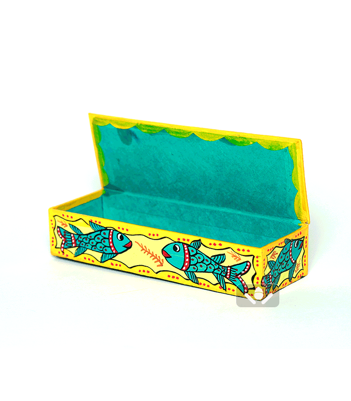 MIthila Art Rectangular Box (Fish) Swodeshi