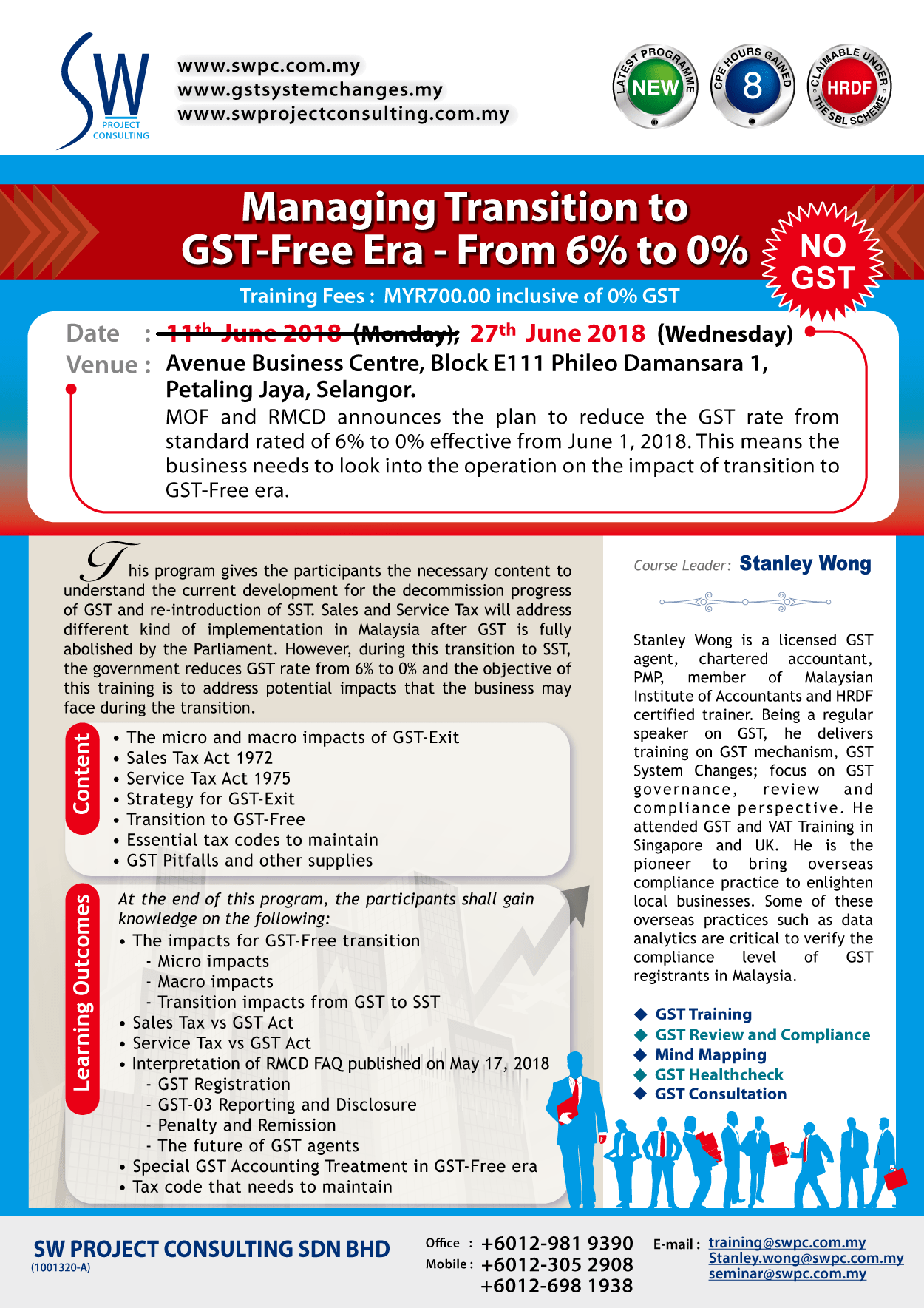 GST Training Managing Transition to GSTFree Era 6 to 0 SW