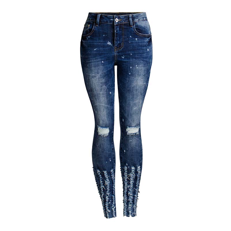Women's Blue Skinny Special Cutting Jeans