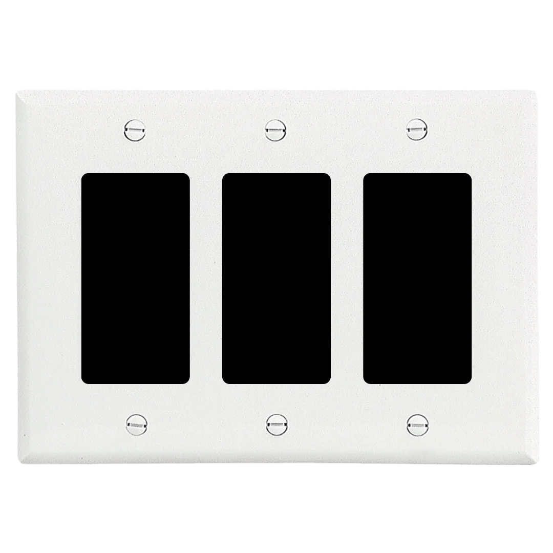 Wall Plate 3 Gang Decr Mid White Statewide Supply