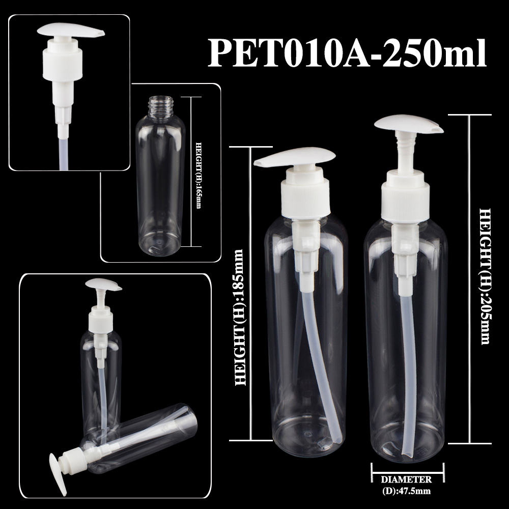 250ml Empty Shampoo Pump Bottle CosPack