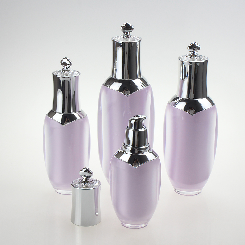 Luxury Cosmetic Packaging Set Acrylic Plastic Bottle And Jar CosPack