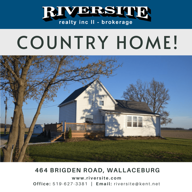 Riversite Realty 464 Brigden Road just outside of Wallaceburg