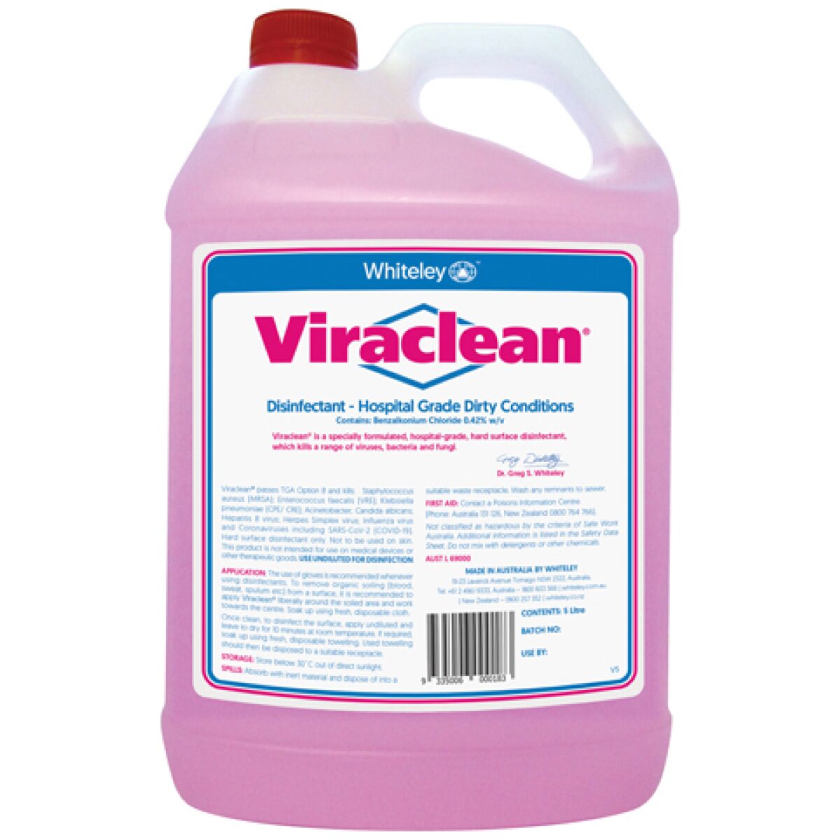 VIRACLEAN *HOSPITAL GRADE DISINFECTANT* 5L SYDNEY CLEANING SUPPLIES